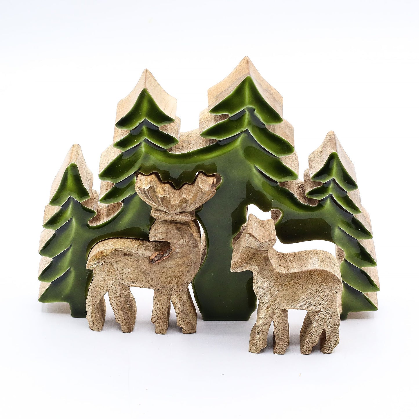Deer in the Forrest Wooden Decoration
