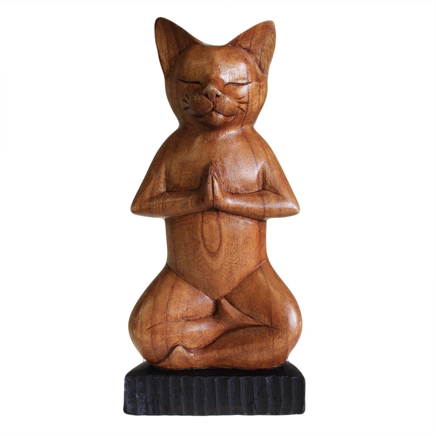 Handcarved Yoga Cat