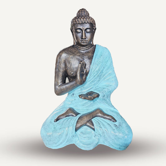 Turquoise & Stone Buddha Meditation in Stupa - 1.5m