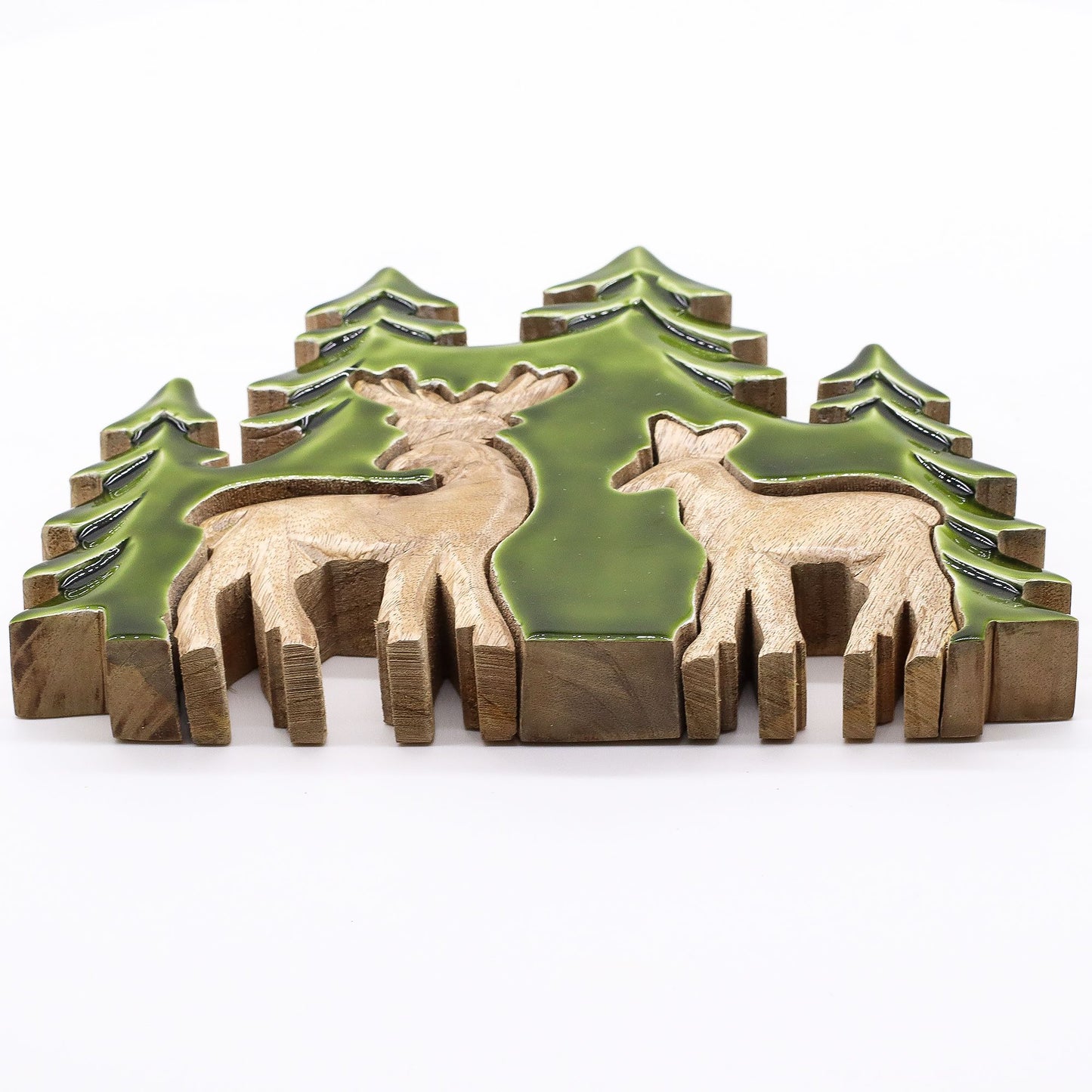 Deer in the Forrest Wooden Decoration
