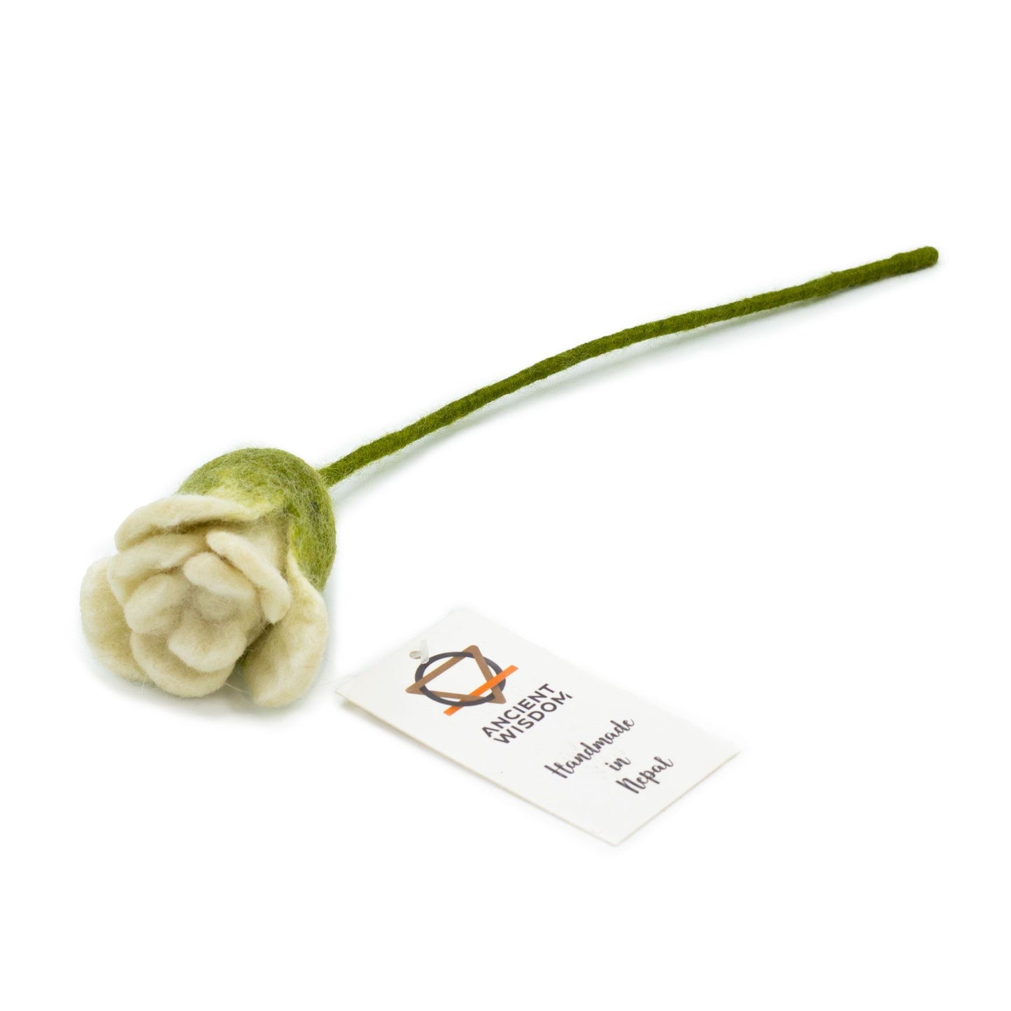 Felt Flowers (x6) - White Roses