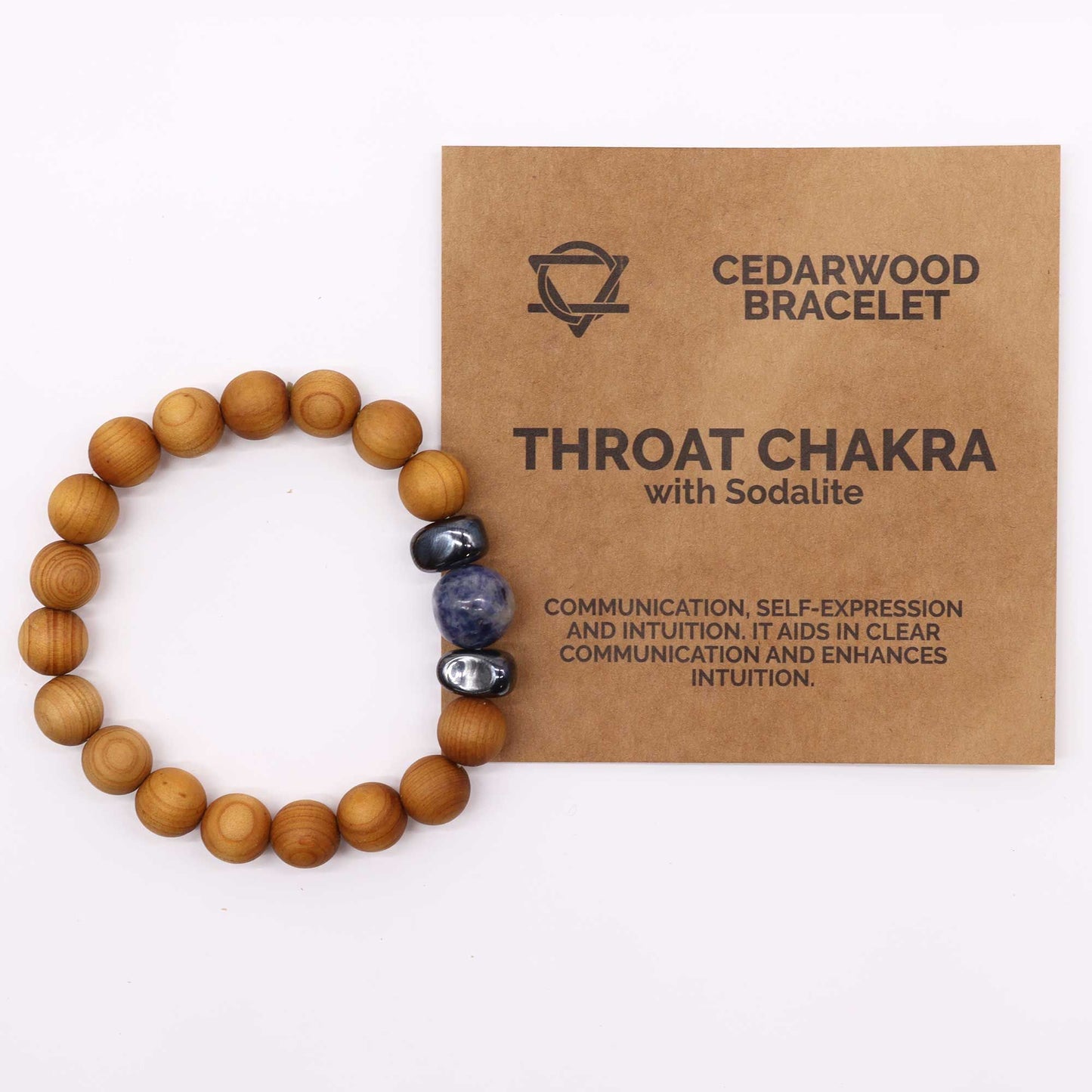 Cedarwood Throat Chakra Bangle