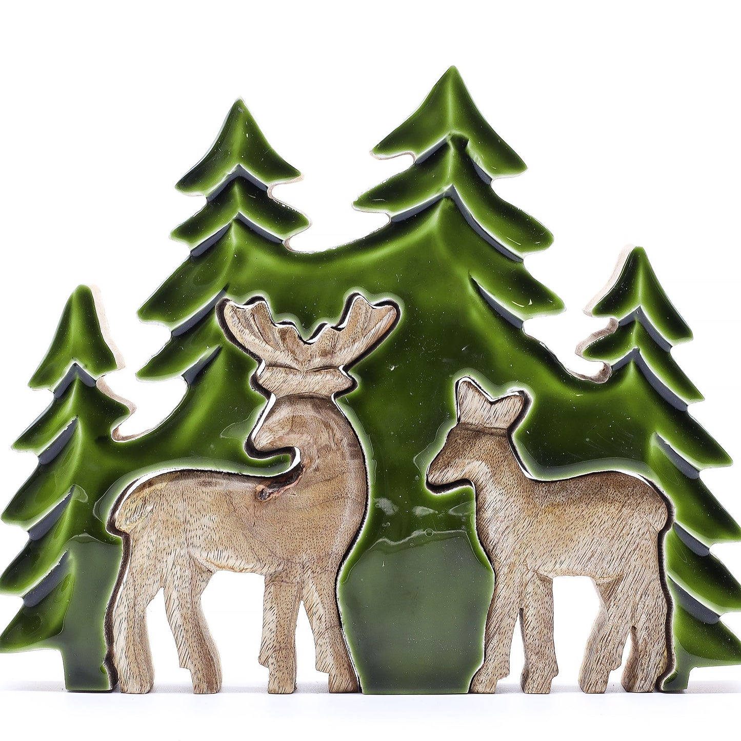 Deer in the Forrest Wooden Decoration